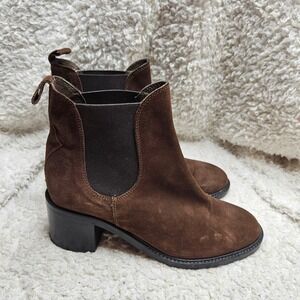 Avellini‎ Brown Suede Leather Made in Italy Ankle Boots sz 10